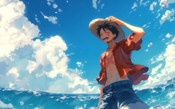 One Piece - Luffy Enjoying Beach