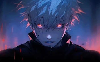 Gojo Satoru Flame Eyes