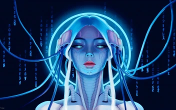 Blue Cyber Girl