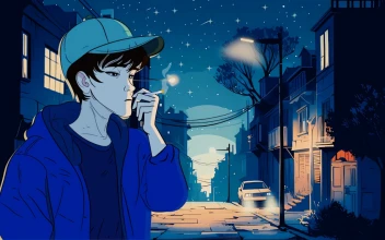 Night Cigarette Snap Lofi