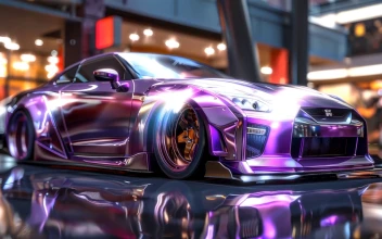 Violet Nissan GTR