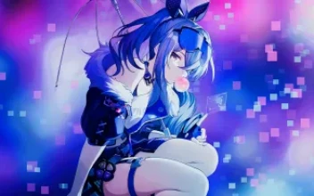 Silver Wolf Chewing her Bubble Gum