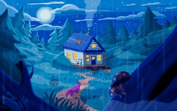 Purrple Cat - House In The Woods
