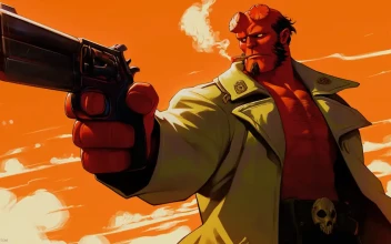 Hellboy With Gun Orange