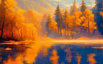 Aesthetic Orange Autumn Forest