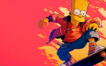 Bart Simpson Skateboard Hype Art