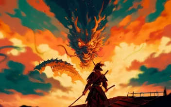 Flaming Dragon Samurai