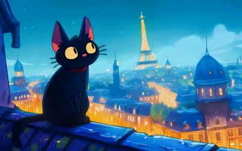 Cartoon Paris View