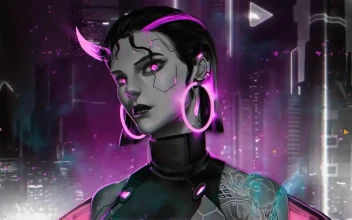 Neon Horn Girl