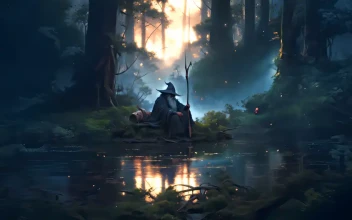 Wizard Resting in the Woods
