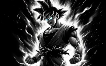 Monochrome Goku Rage