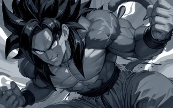 SSJ4 Goku Monochrome