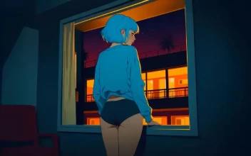 Lonely Night – Blue-Haired Girl