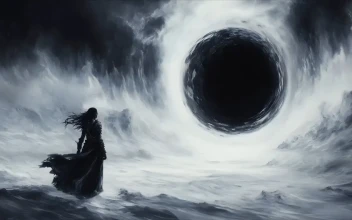 Mysterious Woman with Black Hole