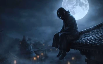 Naruto - Itachi Uchiha Moonlight Rooftop