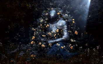 Armored Knight in Forest Light