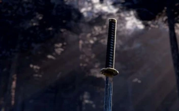 Samurai Katana in Forest Cinematic 4K