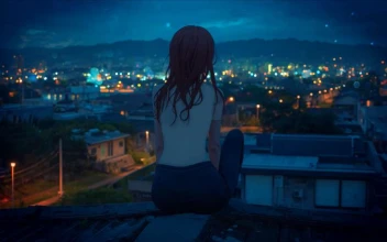 Lofi Night City Lights Scenery