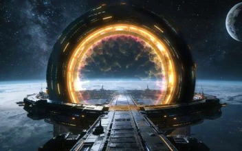 Sci-Fi Stargate Portal - Cosmic Space Station