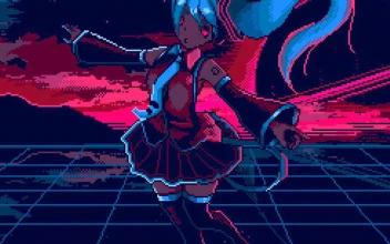 Miku Mega Drive Pixel Art