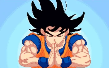 Dragon Ball Z - Goku Pixel Art Focus