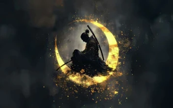 Samurai on Yellow Moon