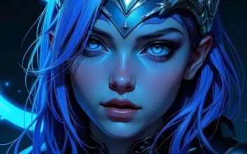 Blue Haired Fantasy Girl