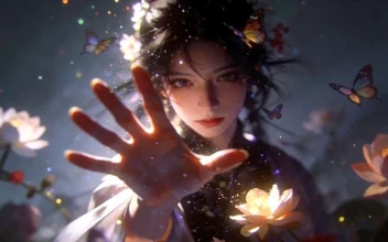 Ethereal Lotus Anime Girl