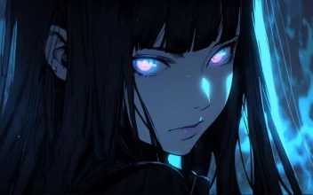 Hinata Hyuga Blue Glow Eyes Naruto
