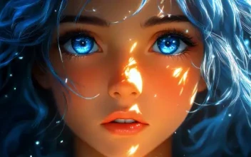 Blue Hair & Golden Gaze