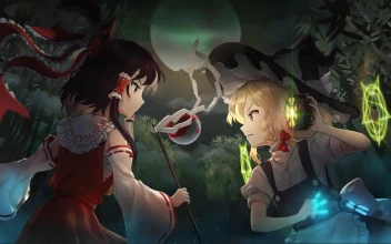 Tohou Eternal Night - Reimu vs Marisa Anime