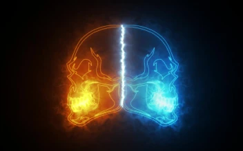 Fire And Ice Skulls 4K