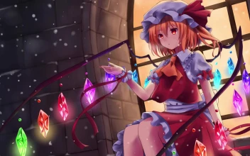 Project Touhou Flandre Scarlet Snow Scene