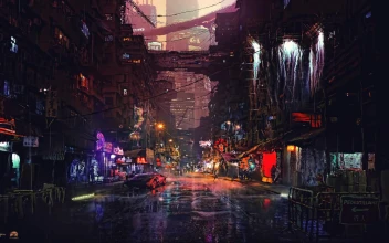 Cyberpunk Blade Runner Street
