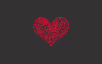 Geared Heart Minimalism Live Desktop Wallpaper