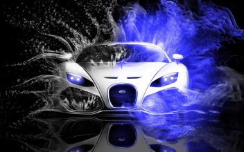 3D  Sport  Car  Bugatti  Abstract  Shapes  Live  Wallpaper