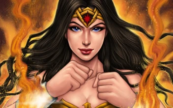 Wonder  Woman  Dark  Hair  Blue  Eyes  Comics  Artwork  2K  Live  Wallpaper