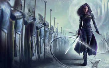 Armor Chain Girl Sword Warrior Woman Magic 2K