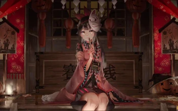 Halloween Anime Girl Animaed Windows