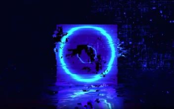 Cyberpunk Glitch Neon Mirror Cube Animated Wallpaper