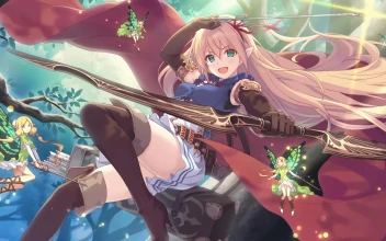 Shadowverse Arisa With Longbow and Pixies Live Wallpap