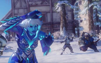 Overwatch Christmas Playing SnowBalls Fight
