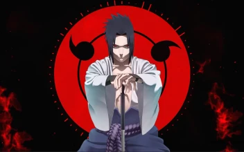 Sasuke Uchiha Sharingan Anime Red Black