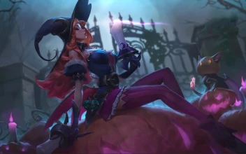 Cute Halloween Witch On Pumpkin