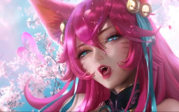Spirit Blossom Ahri Tongue Cute Girl