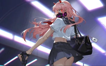 Zero Two Cyberpunk Metro - Darling In The Franxx Digital Art By Zhongfeng Lee