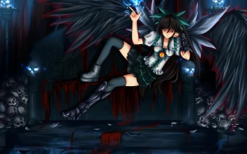 Reiuji Utsuho Sitting On The Throne Touhou 4k