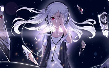 Broken Mirror Anime Girl 4k