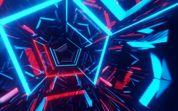 Neon Tunnel Abstract 4k