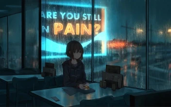Windows and macOS Drowning In Sorrow Anime Desktop Live Background